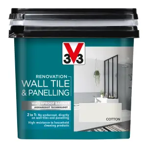 V33 Renovation Cotton Satinwood Wall tile & panelling paint, 750ml