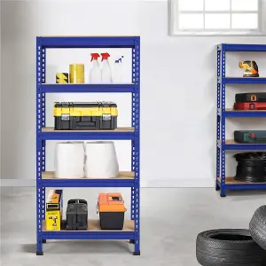 Yaheetech Blue Metal 5 Tiers Boltless Storage Shelf for Warehouse Home