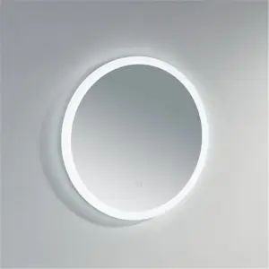 Bathroom Wall Mirror - 800mm Rounded - LED Light (3 Tone) - Anti Fog Demister - Magnifying Mirror