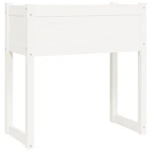 Berkfield Planter White 78x40x81 cm Solid Wood Pine