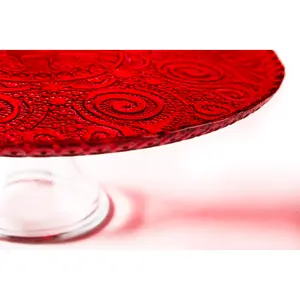 "ARABESQUE RED" CAKE STAND 31XH.10 CM.