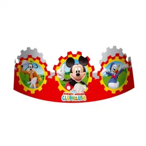 Mickey Mouse Clubhouse Paper Birthday Party Hat (Pack of 6) Multicoloured (One Size)