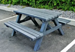 The Classic A-Frame Recycled Plastic Picnic Bench Table - 6 Seater