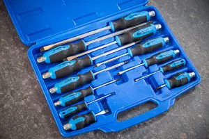 Blue Spot Tools - 12PCE Hex Bolster Screwdriver Set