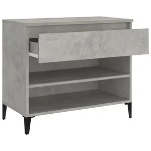 Berkfield Shoe Cabinet Concrete Grey 70x36x60 cm Engineered Wood