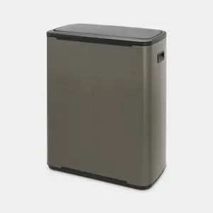 Brabantia Bo 30 Litre + 30 Litre Touch Bin with Two Inner Buckets Platinum / 60