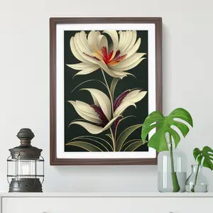 The Cosmopolitan Flower - Single Picture Frame Print Walnut Framed / 46cm H x 34cm W x 2cm D