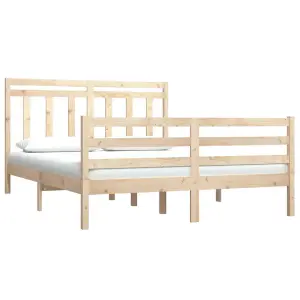 Berkfield Bed Frame Solid Wood 150x200 cm 5FT King Size