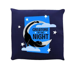 Grindstore Witches Familiar Creature Of The Night Filled Cushion Navy (One Size)