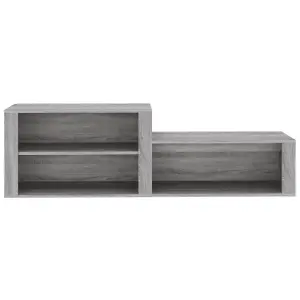 Berkfield Shoe Cabinet Grey Sonoma 150x35x45 cm Engineered Wood