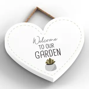 Garden Welcome To Our Wooden Garden Signs and Plaques