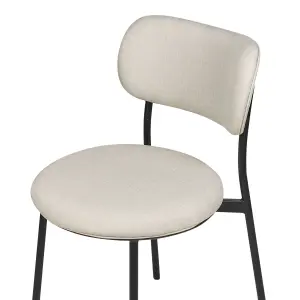 Set of 2 Dining Chairs CASEY Light Beige