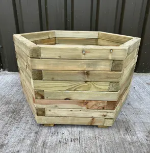 Simply Wood Signature Classic HEXAGON Planter - Extra Large Plus