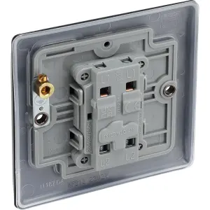 BG Nexus Metal 20A Single Intermediate Light Switch, Matt Black