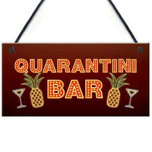 Red Ocean Funny Bar Signs Quarantine Corona Home Bar Decor Signs Novelty Gifts For Him