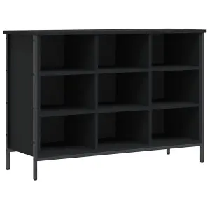 Berkfield Shoe Cabinet Black 100x35x70 cm Engineered Wood