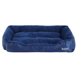 Bacup Polyester Pet Bed Blue / XLarge(90 cm L x 70 cm W)