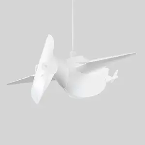 ValueLights Children's White Pterodactyl Dinosaur Jurassic Bedroom Ceiling Pendant Light Shade