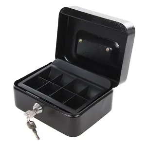 Silverline Metal Cash & Valuables Box Keyed - 165 x 128 x 80mm