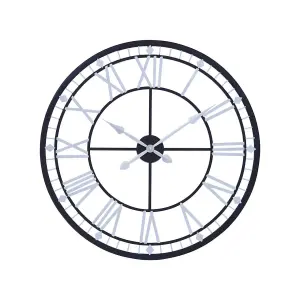 Interiors by Premier Skeletal Wall Clock With Black Finish Frame