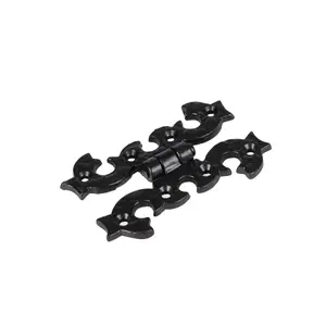 Hammer & Tongs Ornate Cabinet Hinge - H95mm - Black - Pack of 2