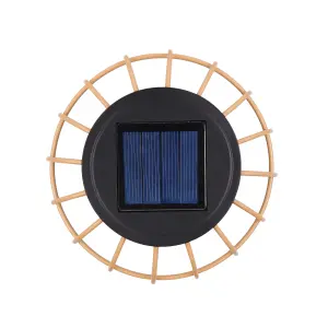 Faroz Brown Rattan effect Solar-powered Integrated LED Outdoor Stake light