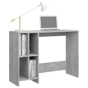 Berkfield Notebook Desk Concrete Grey 102.5x35x75 cm Engineered Wood