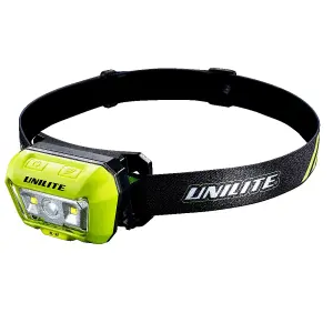 Unilite HL-8R USB Rechargeable Dual Beam Sensor Head Torch - 475 Lumen - 90 Metre Beam Range - IP65