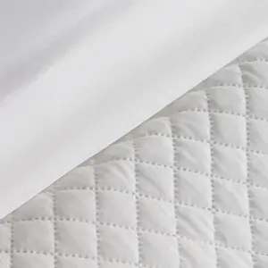 Filled Pinsonic Grid Panel Duvet Cover Bedding Set, White - King