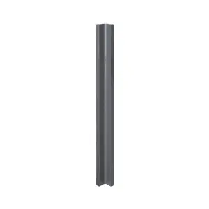 GoodHome Stevia Innovo handleless gloss anthracite slab Gloss anthracite Standard Corner post, (W)34mm (L)715mm