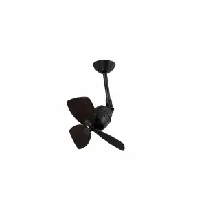 Luminosa Vedra Small Dark Brown Ceiling Fan, 4 Speed