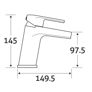 Medan Polished Chrome Deck-mounted Basin Mono Mixer Tap