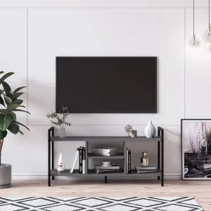 Func TV Stand Cabinet, Modern TV Unit with 4 Shelves, 120 x 35 x 60 cm TV Table for TVs up to 55", Anthracite