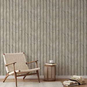 WOODGRAIN PANEL NATURAL HEAVYWEIGHT WALLPAPER MURIVA 193501