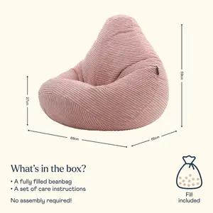 Children's Pink Bean Bag Chair - Dalton