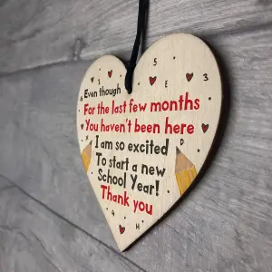 Red Ocean Wooden Heart Gift For Teacher Back To School Gifts Teacher Assistant Thank You Gifts Quarantine Lockdown Gifts