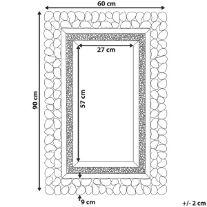 Beliani Glam Wall Mirror PABU Silver