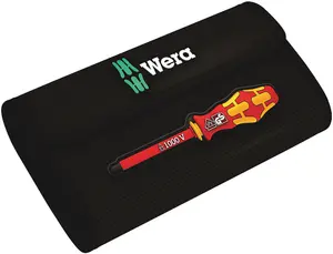 Wera 05003484001 Kraftform VDE Kompakt Slimline Screwdriver Blade Set, 16 Piece WER003484