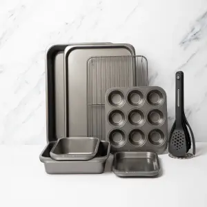 MasterClass 7pc Bakeware Non-Stick Set with 5pc Kitchen Utensils Set