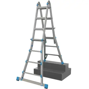 Mac Allister 3-way 4.25m Aluminium Combination Ladder