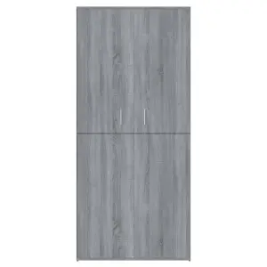 Shoe Cabinet Grey Sonoma 80x39x178 cm Engineered Wood