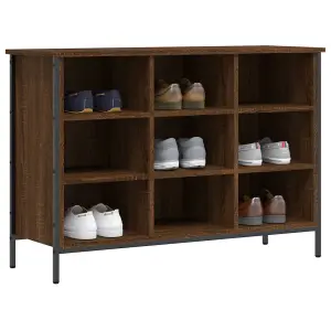 Berkfield Shoe Cabinet Brown Oak 100x35x70 cm Engineered Wood