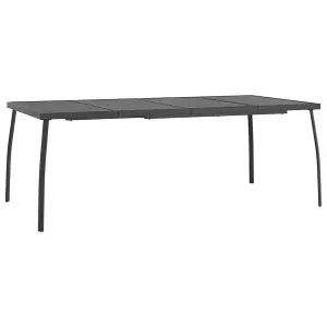 Berkfield Garden Table Anthracite 200x100x72 cm Steel Mesh