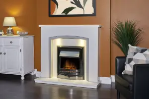 Acantha Vela Electric Fire in Black Nickel