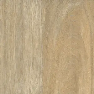 Sepia Oak Brown Wood Effect Anti-Slip Vinyl Flooring Sheet For Kitchen Bathroom Dinning Room -2m(6'6") X 4m(13'1")-8m²