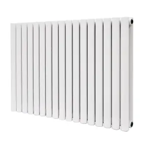 Right Radiators 600x1003mm Horizontal Double Oval Column Designer Radiator White