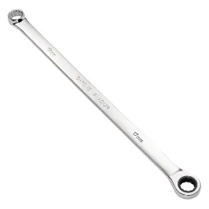 Draper Tools HI-TORQ Metric Extra-Long Double Ring Ratchet Spanner, 17mm