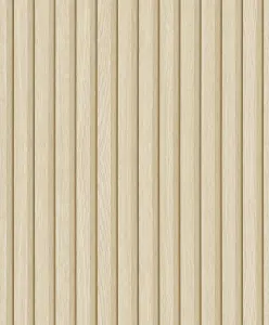 Galerie Eden Collection Beige Wood Stripe Wallpaper Roll