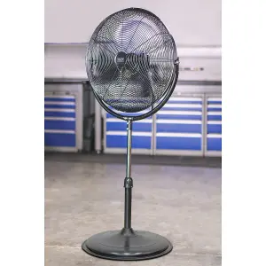 Industrial 20" Pedestal Fan - 3 Speed Settings - High Velocity - Fully Guarded