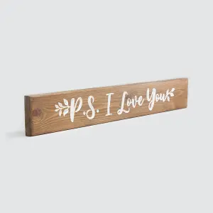 Peak Heritage Engraved Wooden Wedding Sign 60cm - PS I Love You